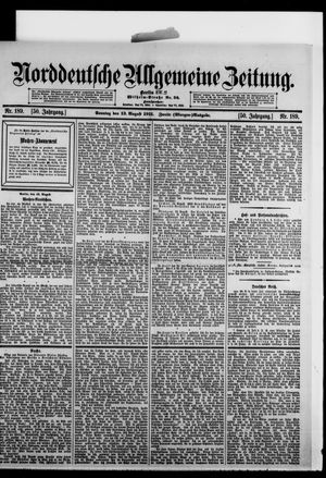 Norddeutsche allgemeine Zeitung vom 13.08.1911