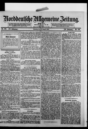 Norddeutsche allgemeine Zeitung vom 15.08.1911