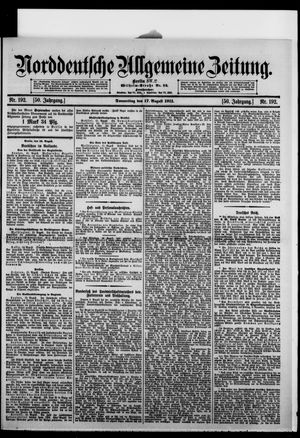 Norddeutsche allgemeine Zeitung on Aug 17, 1911