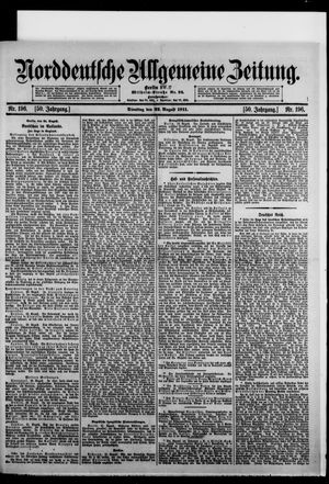 Norddeutsche allgemeine Zeitung vom 22.08.1911