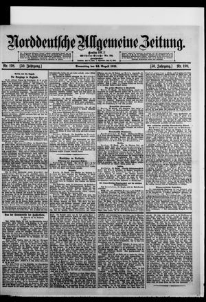 Norddeutsche allgemeine Zeitung vom 24.08.1911