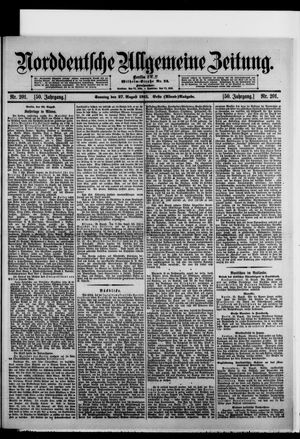 Norddeutsche allgemeine Zeitung vom 27.08.1911