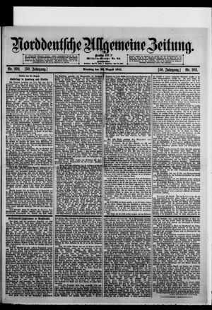 Norddeutsche allgemeine Zeitung vom 29.08.1911