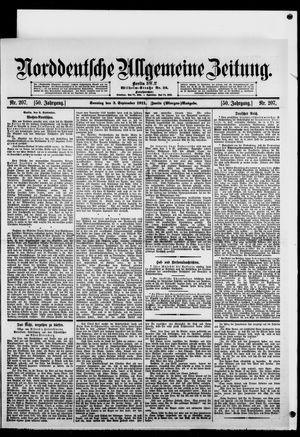 Norddeutsche allgemeine Zeitung vom 03.09.1911