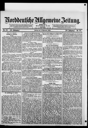 Norddeutsche allgemeine Zeitung on Sep 8, 1911