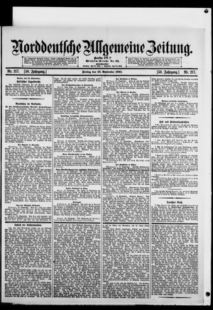 Norddeutsche allgemeine Zeitung vom 15.09.1911