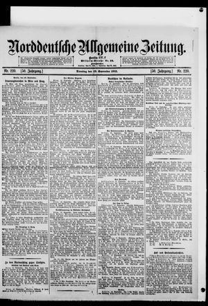 Norddeutsche allgemeine Zeitung vom 19.09.1911