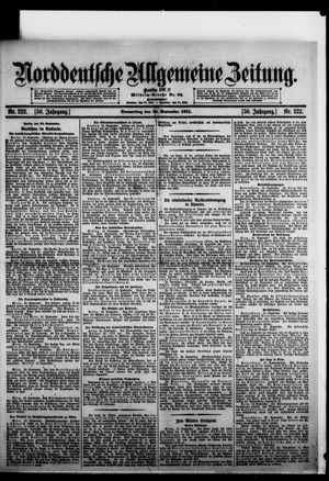 Norddeutsche allgemeine Zeitung vom 21.09.1911