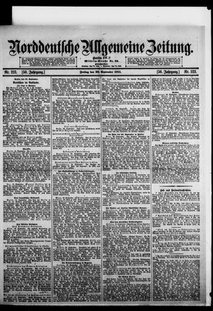 Norddeutsche allgemeine Zeitung vom 22.09.1911