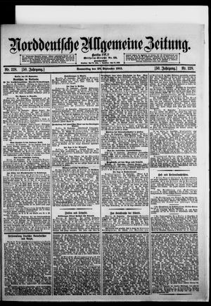 Norddeutsche allgemeine Zeitung vom 28.09.1911