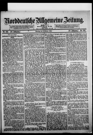 Norddeutsche allgemeine Zeitung vom 03.10.1911