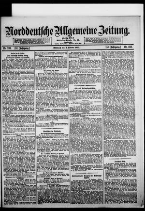 Norddeutsche allgemeine Zeitung vom 04.10.1911