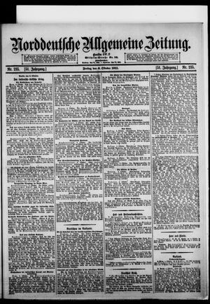 Norddeutsche allgemeine Zeitung vom 06.10.1911