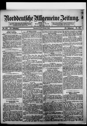 Norddeutsche allgemeine Zeitung vom 07.10.1911
