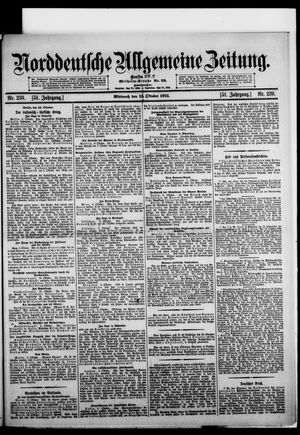 Norddeutsche allgemeine Zeitung vom 11.10.1911