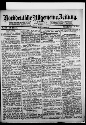 Norddeutsche allgemeine Zeitung vom 12.10.1911