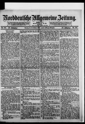 Norddeutsche allgemeine Zeitung vom 15.10.1911