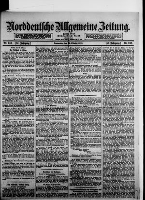 Norddeutsche allgemeine Zeitung vom 19.10.1911