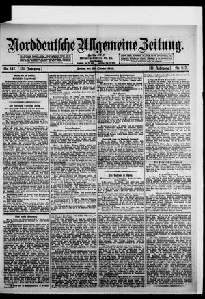 Norddeutsche allgemeine Zeitung vom 20.10.1911