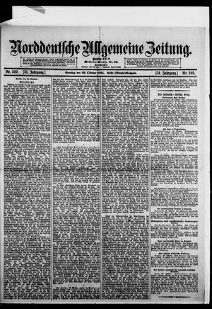 Norddeutsche allgemeine Zeitung vom 22.10.1911
