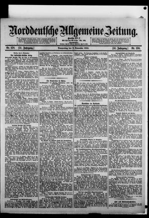 Norddeutsche allgemeine Zeitung vom 02.11.1911