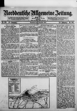 Norddeutsche allgemeine Zeitung vom 04.11.1911