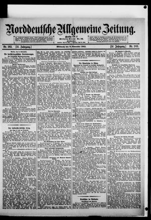 Norddeutsche allgemeine Zeitung vom 08.11.1911