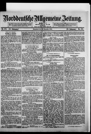 Norddeutsche allgemeine Zeitung vom 18.11.1911