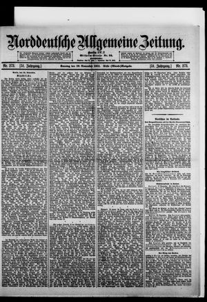 Norddeutsche allgemeine Zeitung vom 19.11.1911