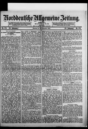 Norddeutsche allgemeine Zeitung vom 28.11.1911