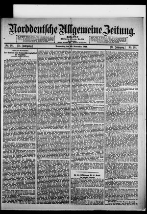 Norddeutsche allgemeine Zeitung vom 30.11.1911