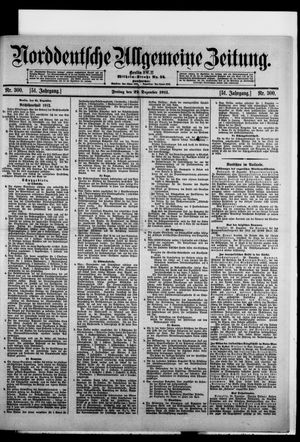 Norddeutsche allgemeine Zeitung vom 22.12.1911