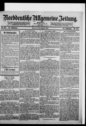 Norddeutsche allgemeine Zeitung vom 29.12.1911