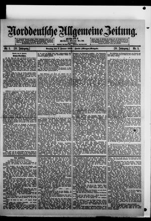 Norddeutsche allgemeine Zeitung vom 07.01.1912