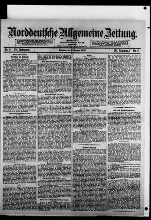 Norddeutsche allgemeine Zeitung vom 09.01.1912
