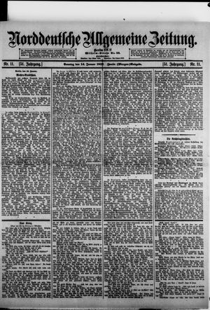 Norddeutsche allgemeine Zeitung vom 14.01.1912