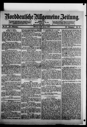 Norddeutsche allgemeine Zeitung on Jan 17, 1912