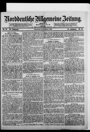 Norddeutsche allgemeine Zeitung vom 08.02.1912