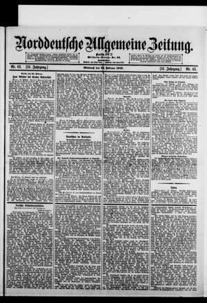 Norddeutsche allgemeine Zeitung vom 21.02.1912