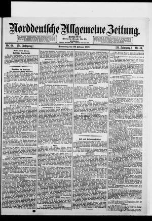 Norddeutsche allgemeine Zeitung vom 22.02.1912