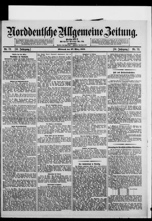 Norddeutsche allgemeine Zeitung vom 27.03.1912