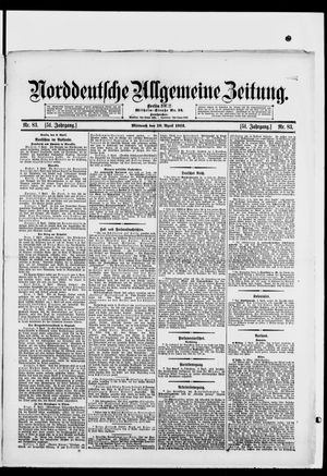 Norddeutsche allgemeine Zeitung on Apr 10, 1912