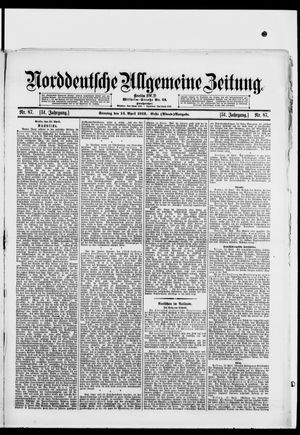 Norddeutsche allgemeine Zeitung vom 14.04.1912