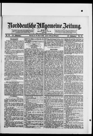 Norddeutsche allgemeine Zeitung vom 21.04.1912