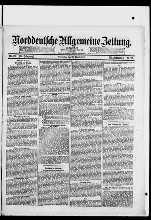Norddeutsche allgemeine Zeitung on Apr 25, 1912