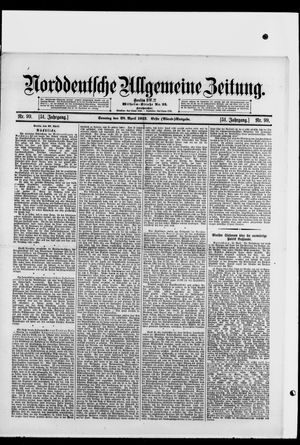 Norddeutsche allgemeine Zeitung vom 28.04.1912