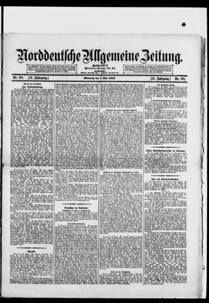 Norddeutsche allgemeine Zeitung vom 01.05.1912