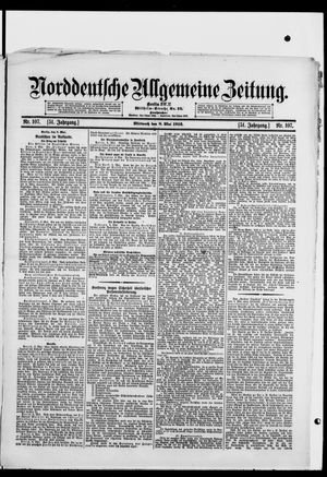 Norddeutsche allgemeine Zeitung vom 08.05.1912