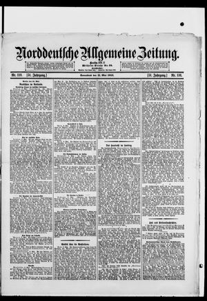 Norddeutsche allgemeine Zeitung vom 11.05.1912