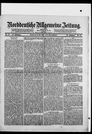 Norddeutsche allgemeine Zeitung vom 12.05.1912